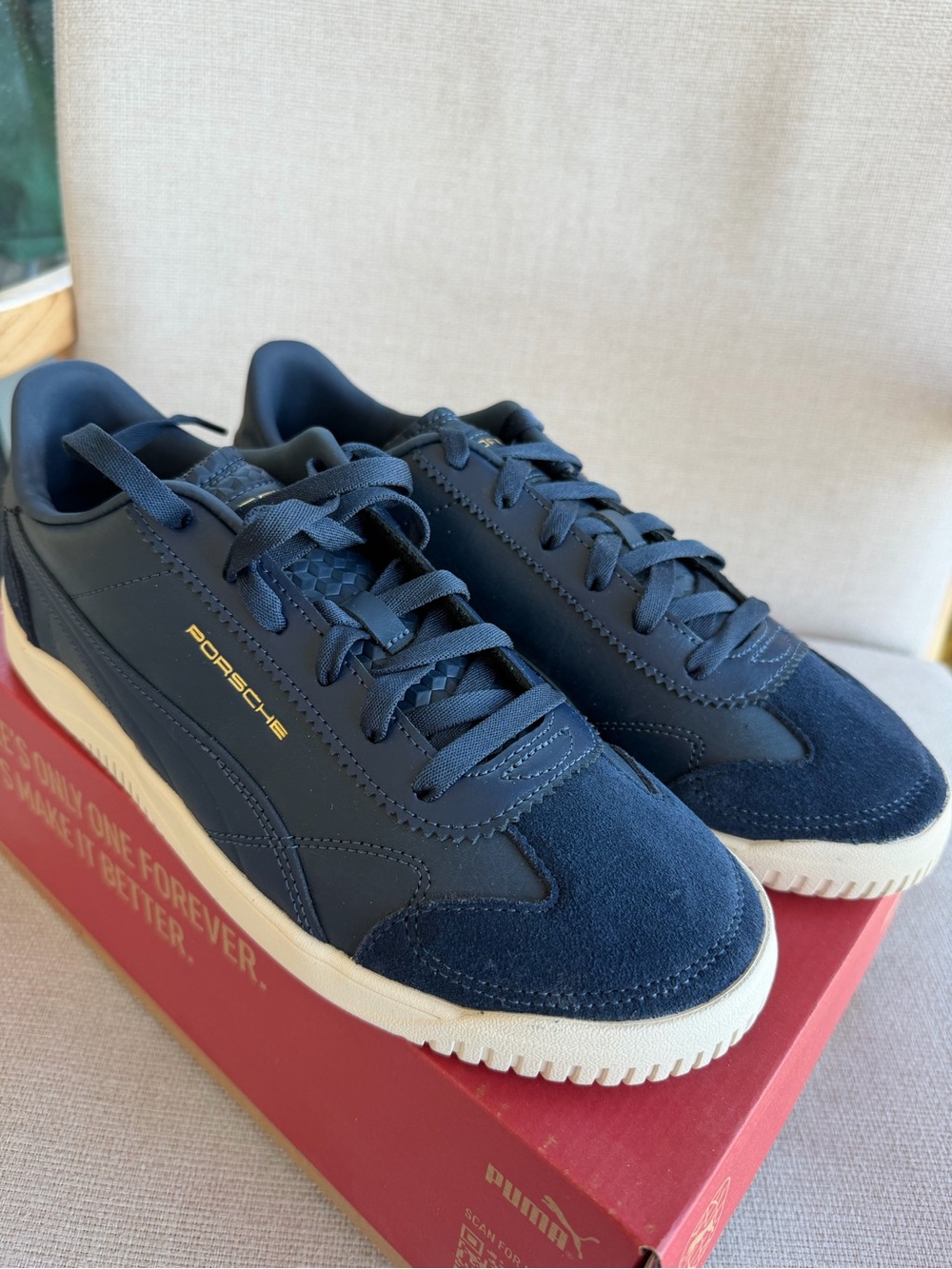 Puma x Porsche Design Men's Navy Suede & Leather Sneakers